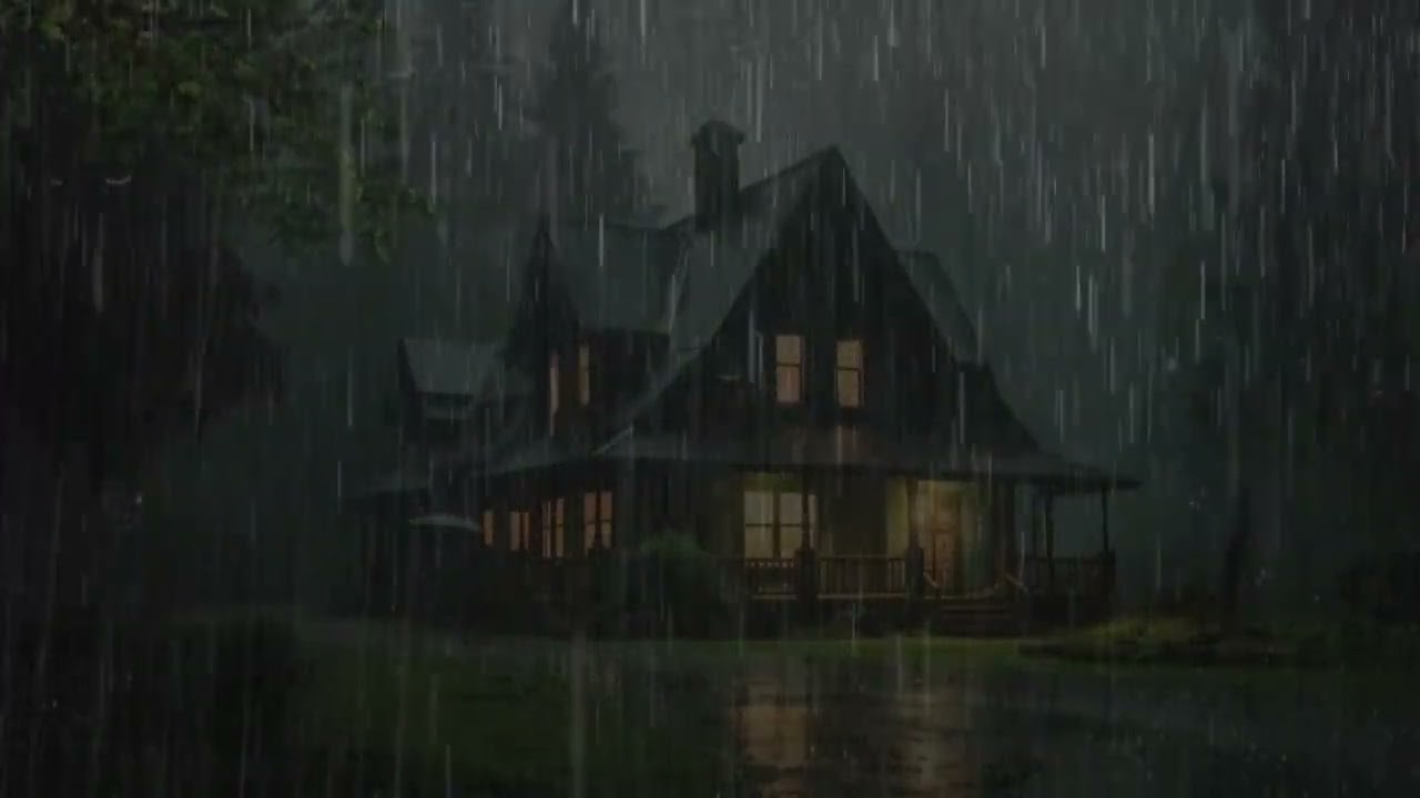 HEAVY RAIN to Sleep FAST & Beat Insomnia - Strong Rain to Study & Relax, ASMR