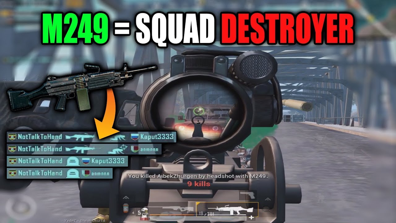 M249 is a BEAST! | FPP Solo Vs Squad | PUBG Mobile