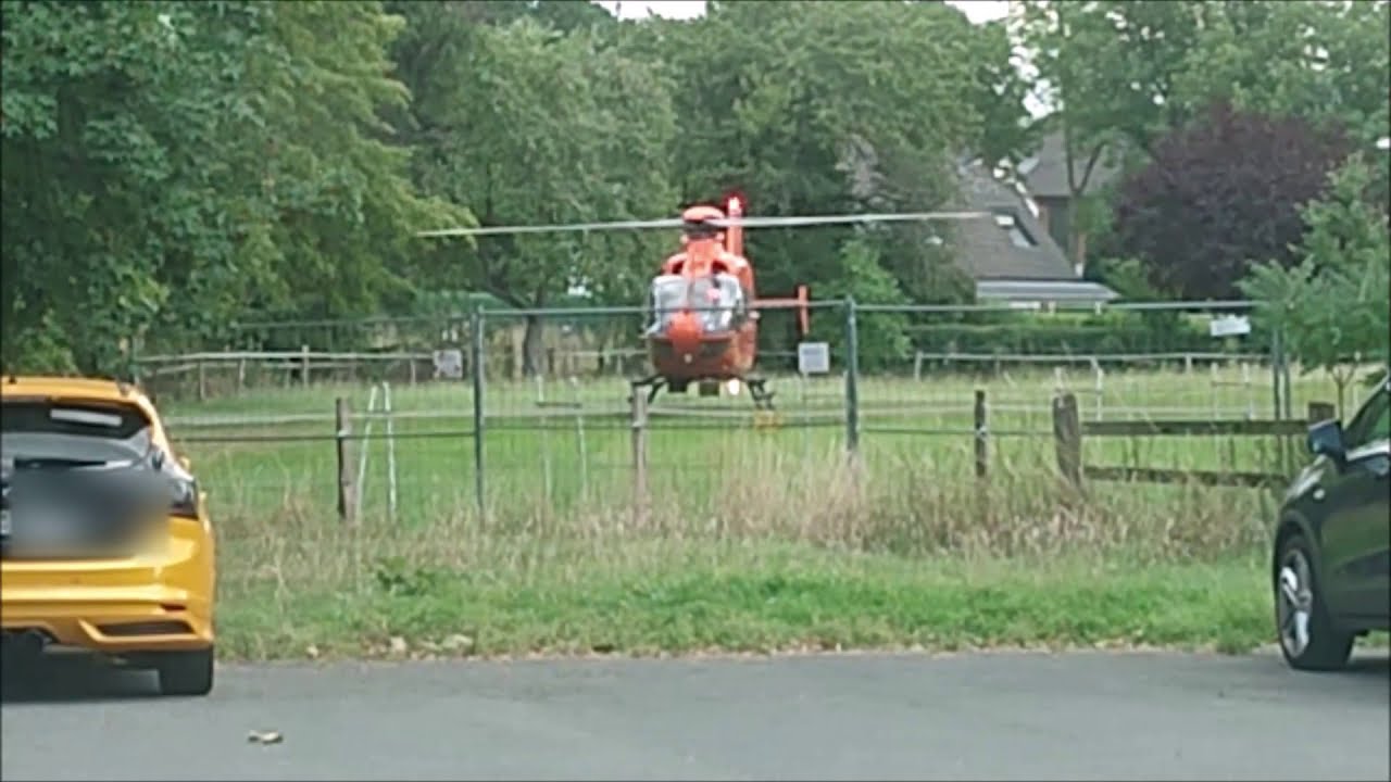 2. Startversuch vom Rettungshubschrauber Christoph 13 in Hillegossen