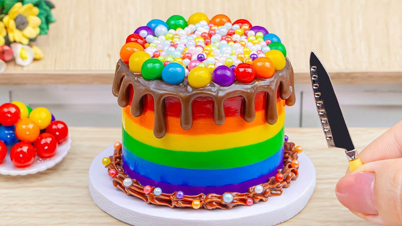How To Make Rainbow Cake Dessert | 1000+ Amazing Miniature Rainbow Chocolate Cake Recipes