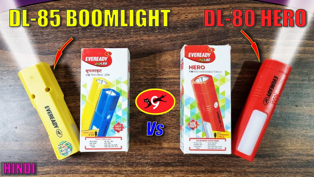 Eveready DL 80 Hero VS Eveready DL 85 Boom Light | Eveready Mini Led Torch Light