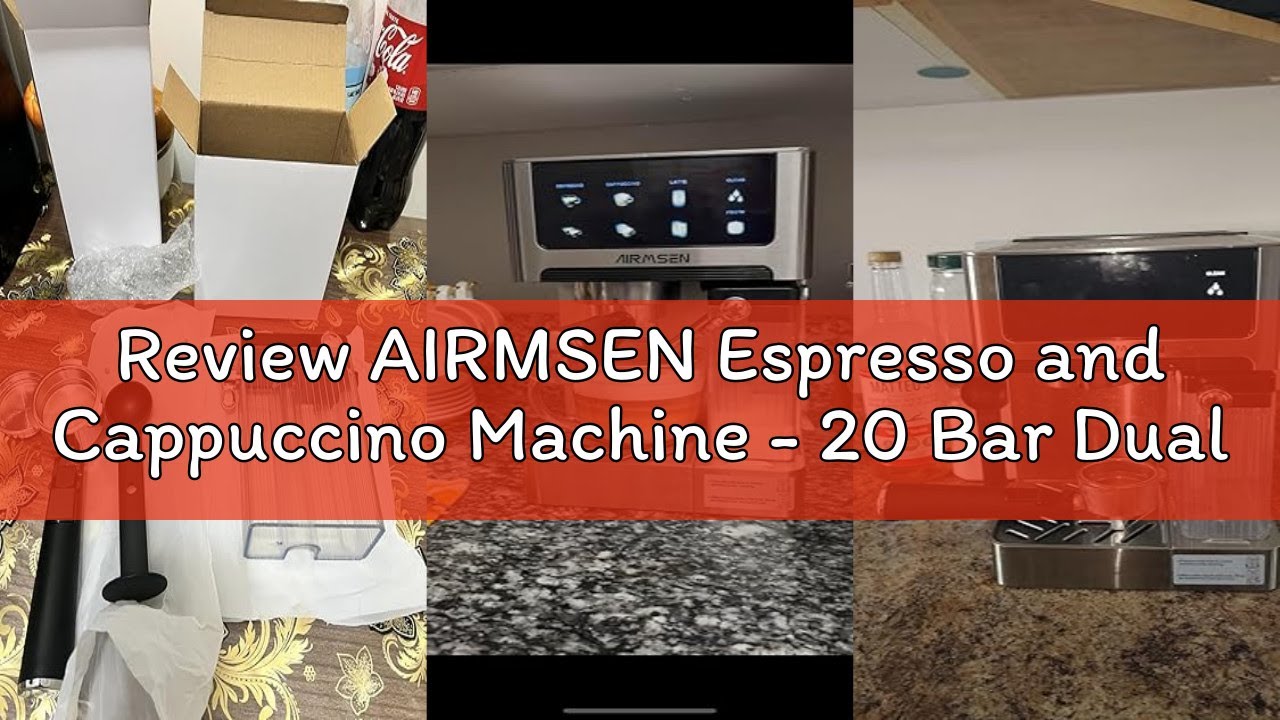 Review AIRMSEN Espresso and Cappuccino Machine - 20 Bar Dual Boiler Latte Machines with Automatic Mi