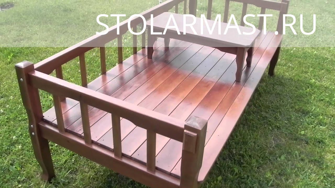 Топчан размерами 200х90см со столиком в комплекте