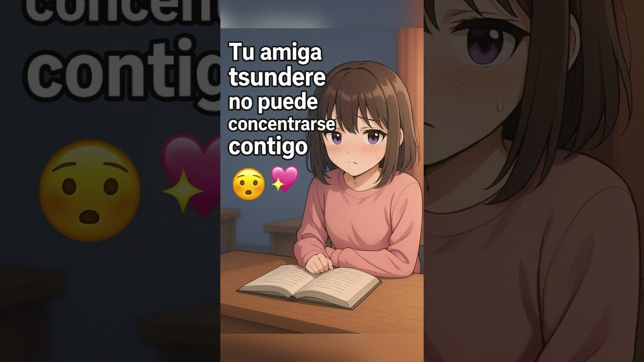 ASMR TSUNDERE tímida intenta estudiar contigo… pero se pone nerviosa 💕