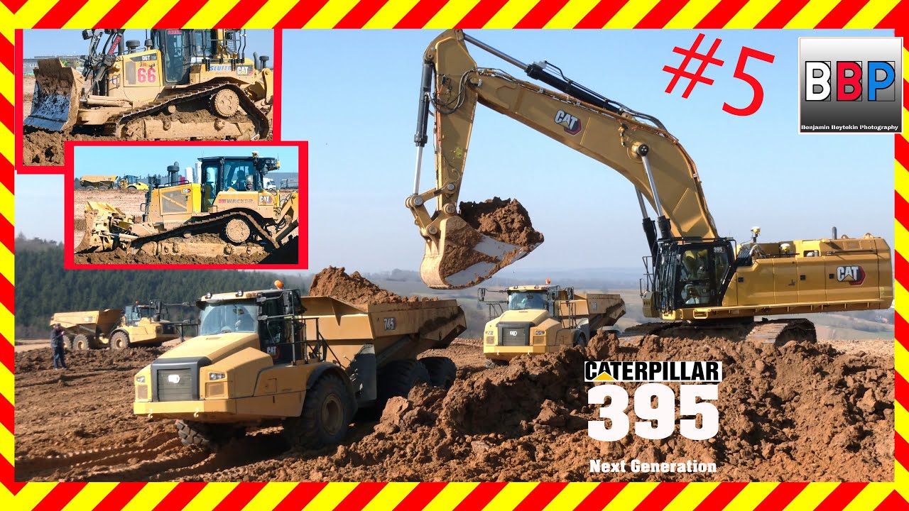 Caterpillar 395, 740, 745, D6T, D6 Next Gen... Schwerer Erdbau, Möckmühl, Germany, 2022. #5