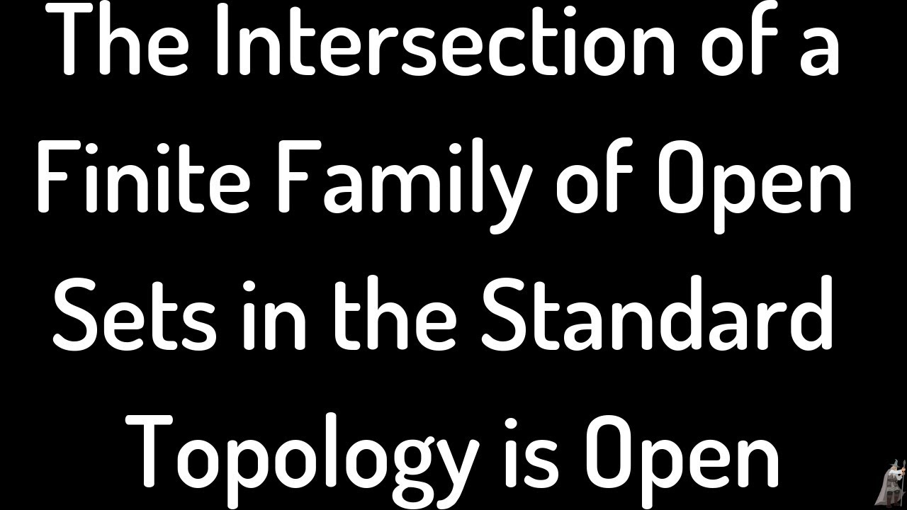 Proof that the Intersection of any Finite Family of Open Sets in the Standard Topology on R is Open