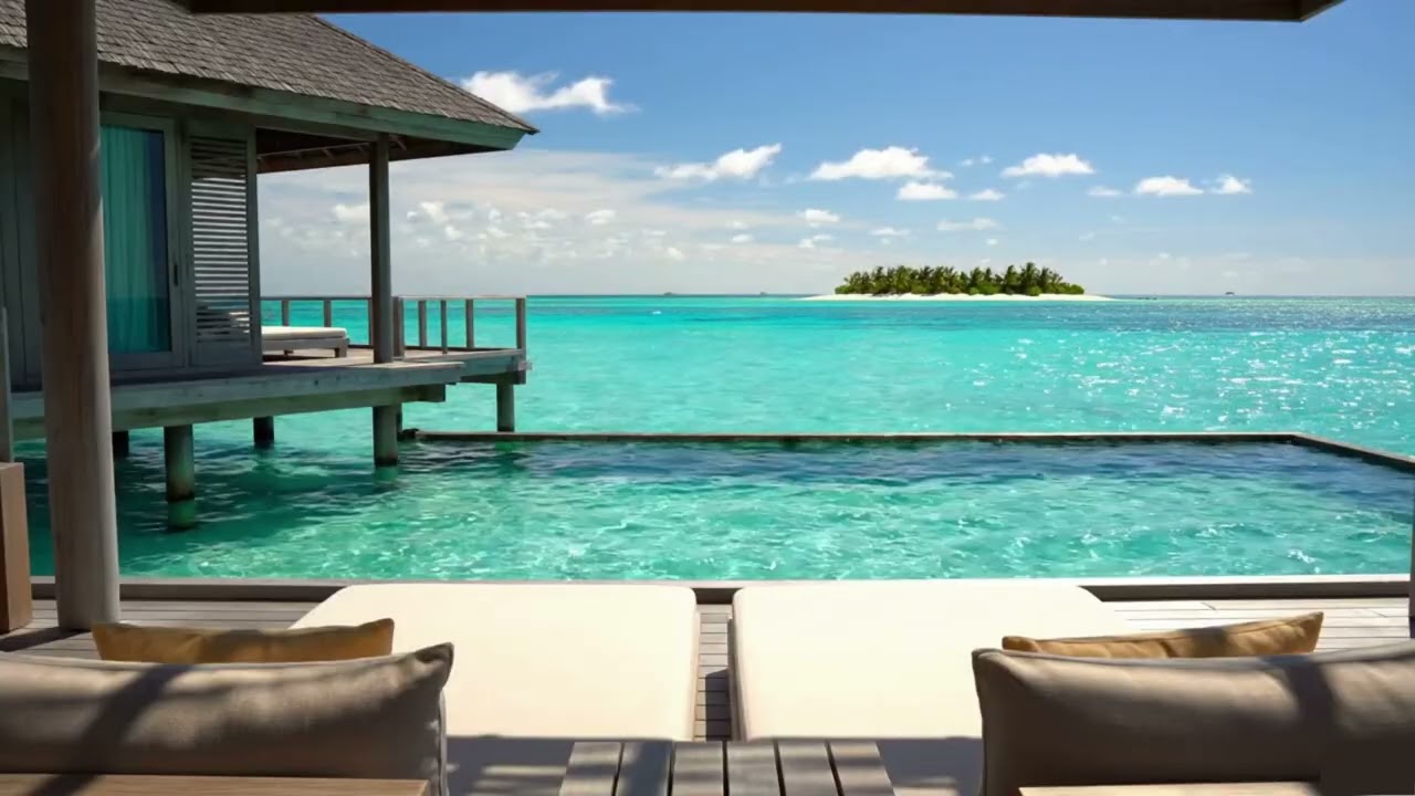 Ocean Waves – Tropical Atoll Paradise | Infinity Ocean Terrace & Crystal Clear Lagoon Ambience