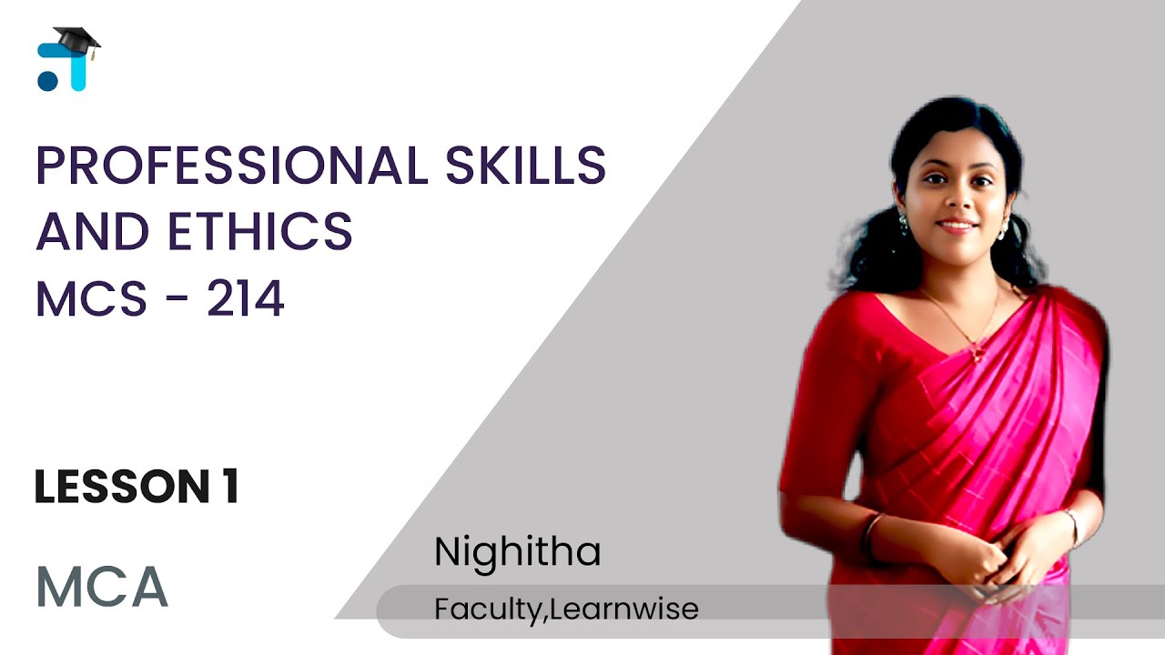 Lesson 1 (BLOCK I) | Professional Skills and Ethics | MCS 214 | #1 IGNOU Coaching App #ignou