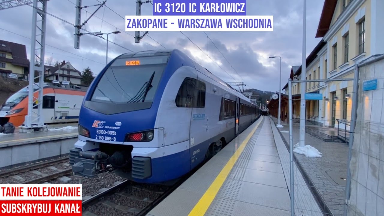 Pociąg Train Zug IC 3120 KARŁOWICZ Zakopane - Warszawa Wschodnia Polish InterCity Zasubskrybuj Kanał