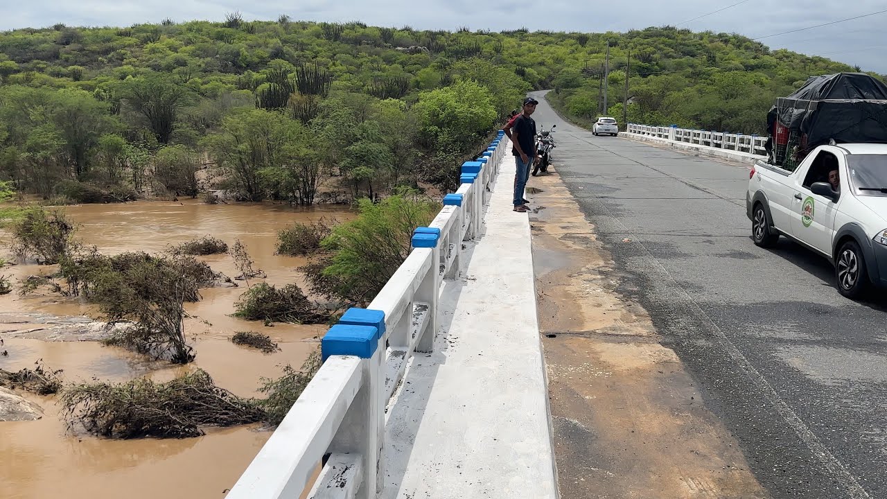 veja a enchente historica no rio curimatau nessa quinta feira 