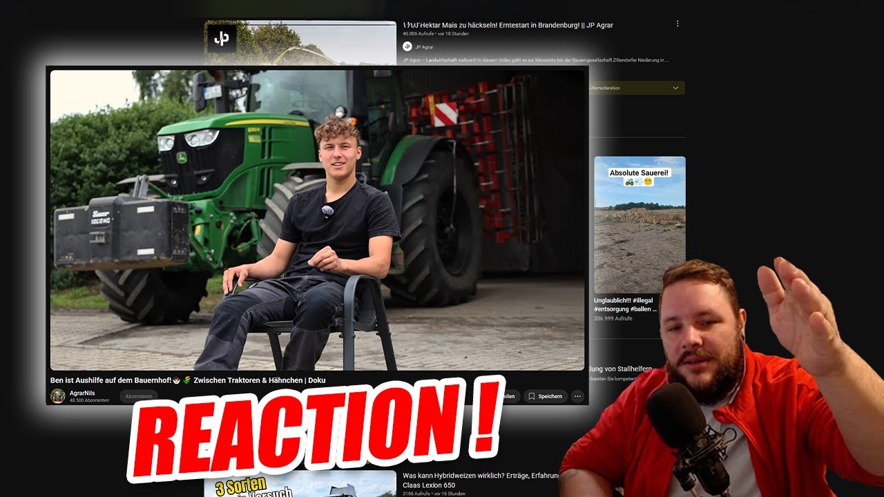 Ben ist Aushilfe auf dem Bauernhof 🐤🚜 | Forstbetrieb Groß Reaktion