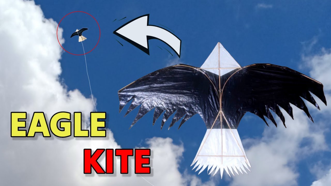 How to make eagle kite at home | With plastic bag
