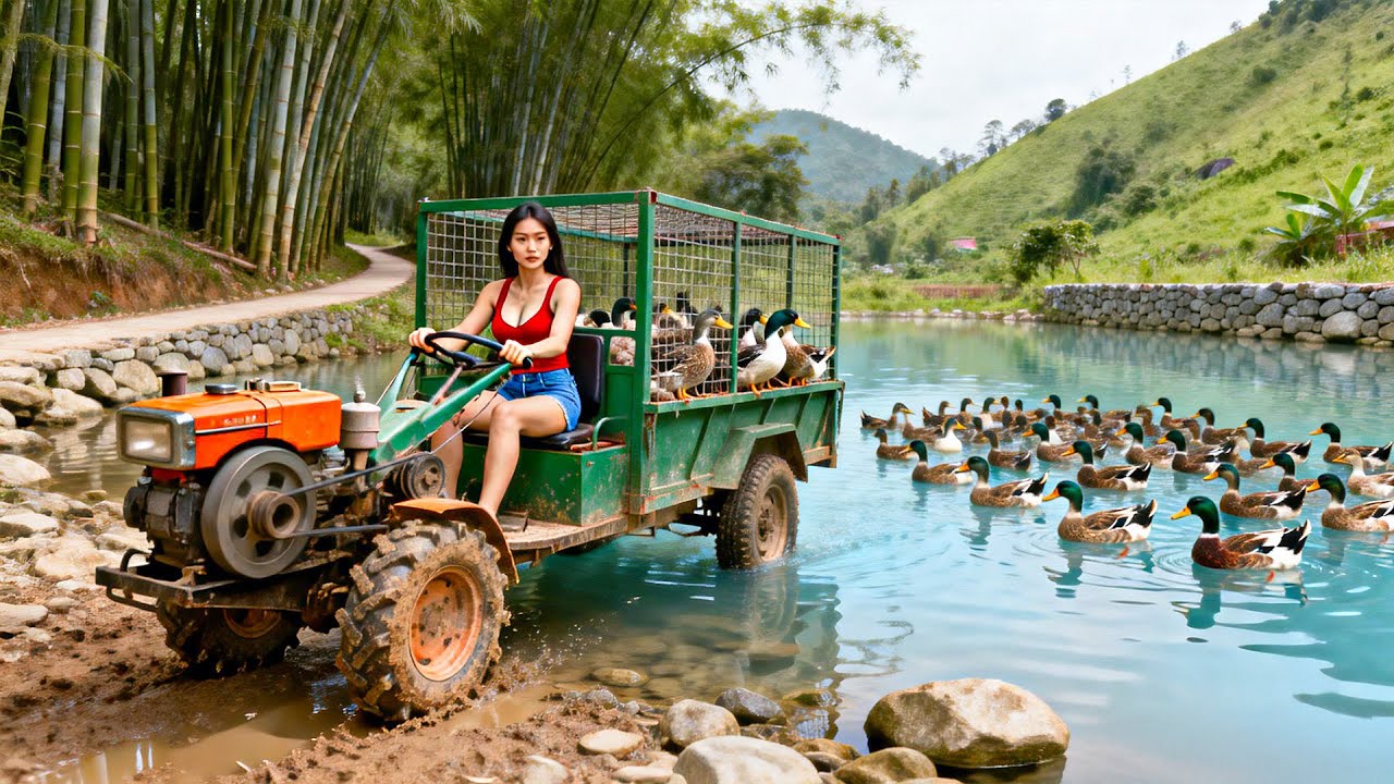 Harvesting 100KG+ Giant Ducks from Duck Farm, Use Truck Transport Many Duck Go to Market Sell
