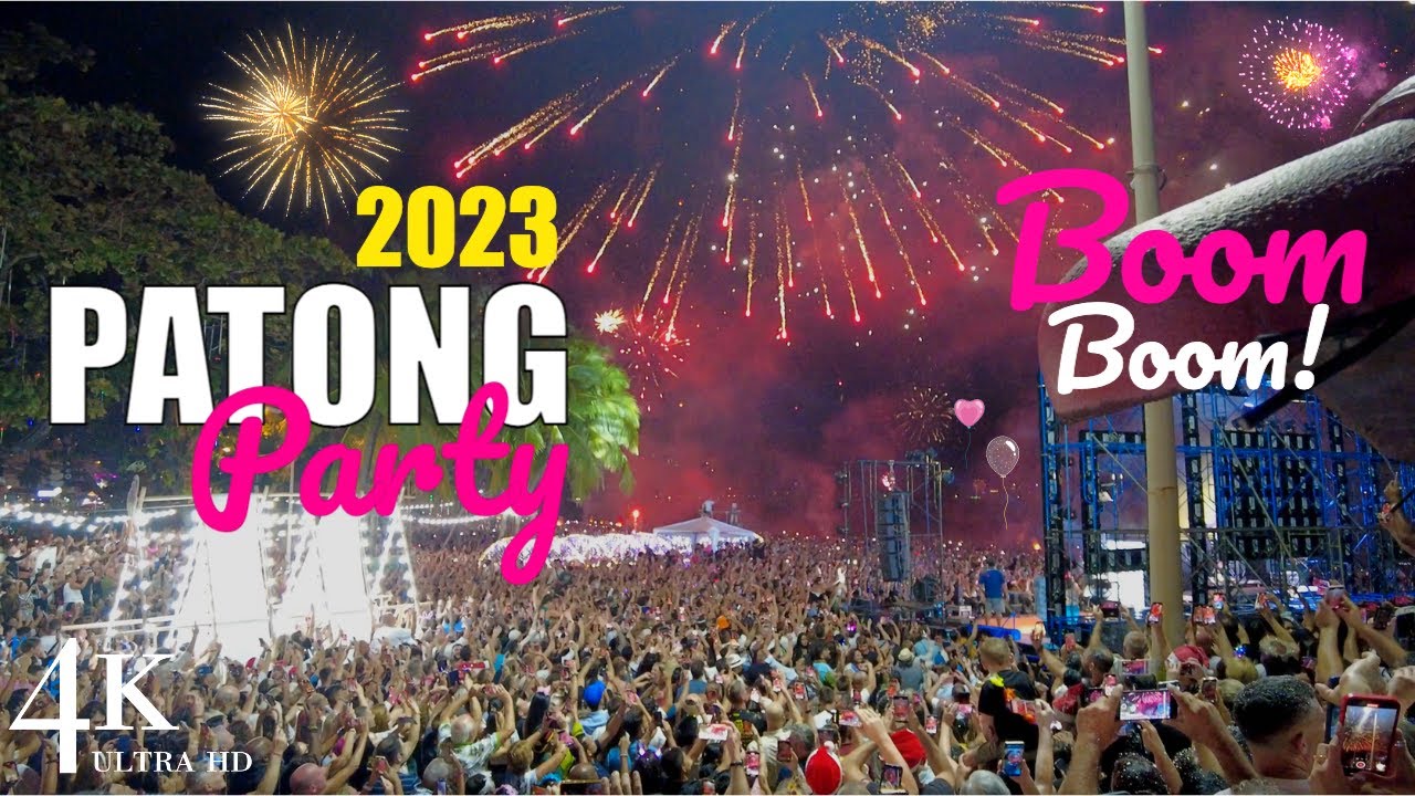 【4K】Phuket Patong Beach 2023 Eve - New Year Party 🎉