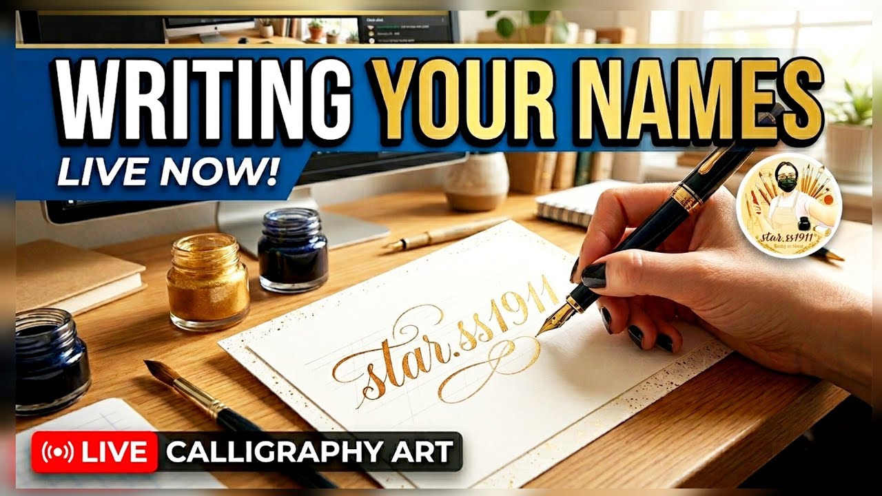 Writing names in beautiful handwriting 😍