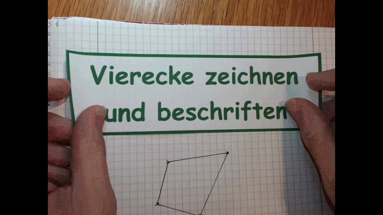 Vierecke zeichnen und beschriften