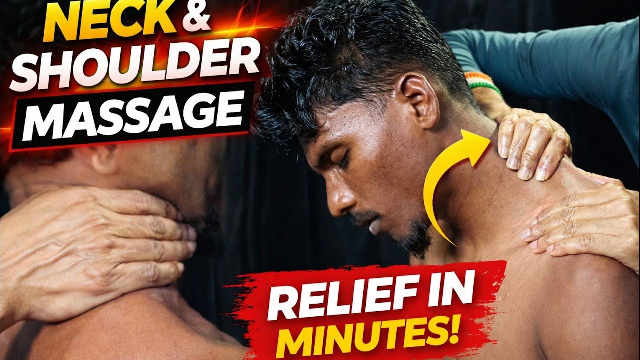 Indian Head Massage ASMR 💆‍♂️ Traditional Shoulder & Back Massage for Deep Sleep, Relaxation 