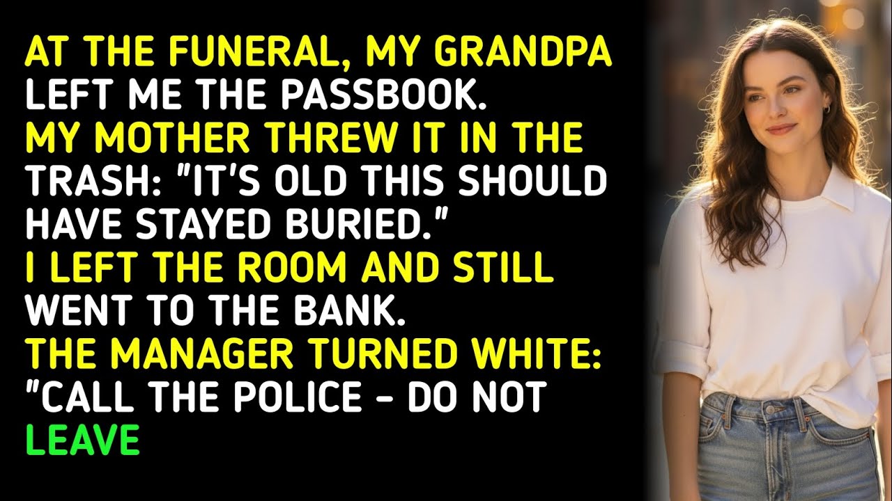 AT THE FUNERAL, MY GRANDPA LEFT ME THE PASSBOOK.MY MOTHER THREW IT IN THE TRASH: "IT'S OLD THIS S...