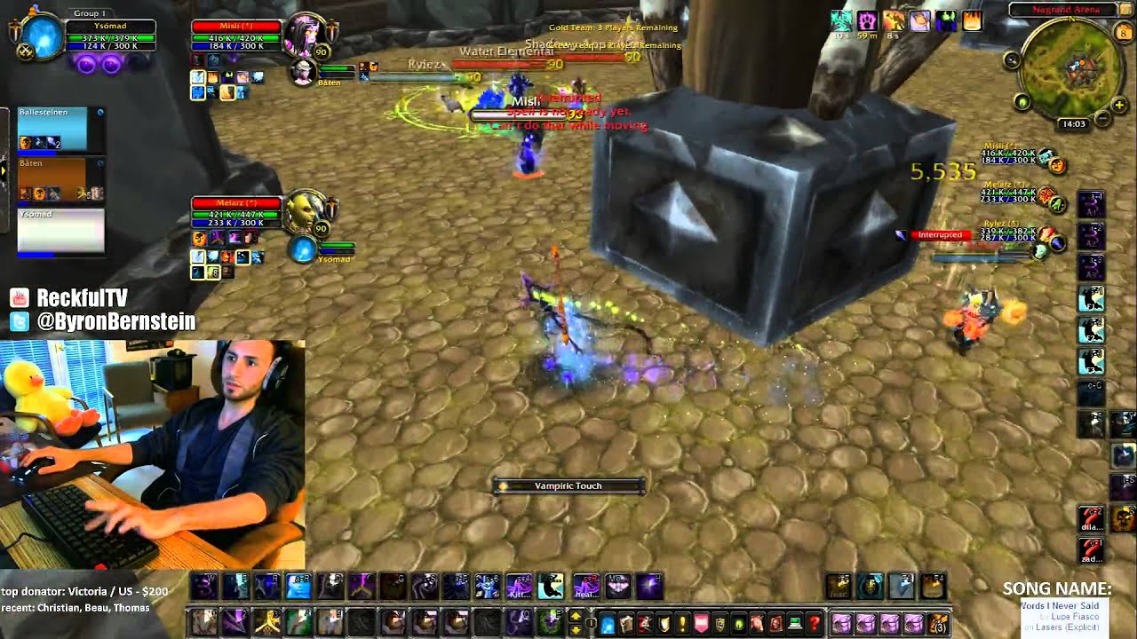 Reckful - 3v3 on EU SPriest with Ziqo & Ed
