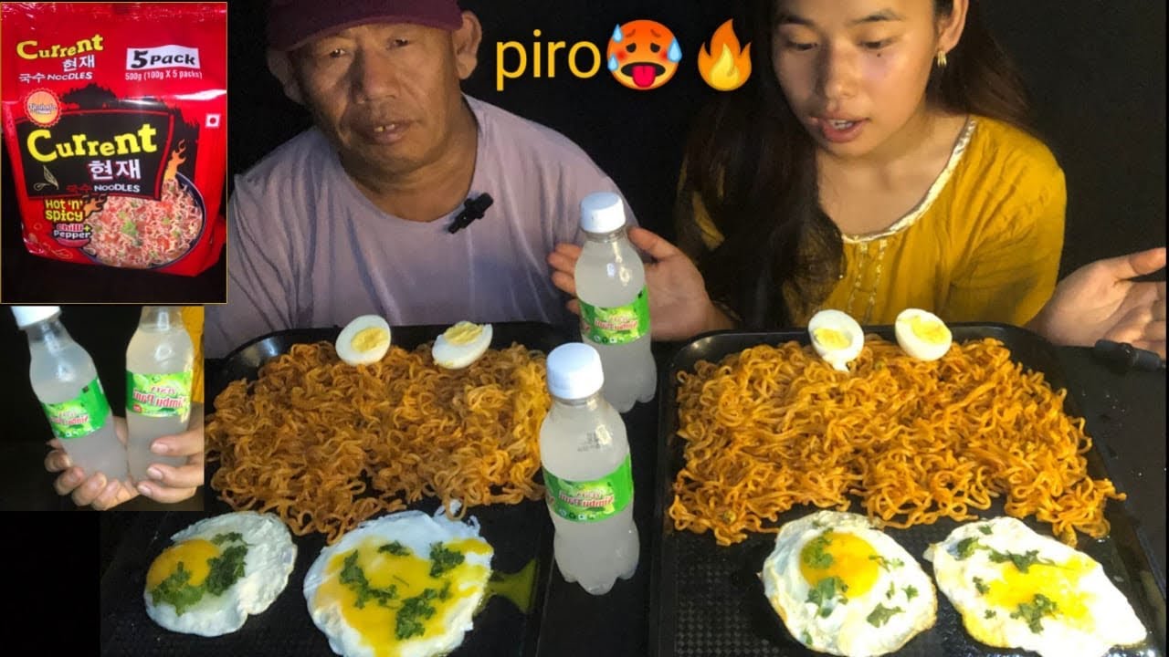 WHOLEPACKET CURRENT NOODLES🍝 Sunnyeggs,boiledeggs🥰🤤🤤  #kheppamukbang #bauchori
