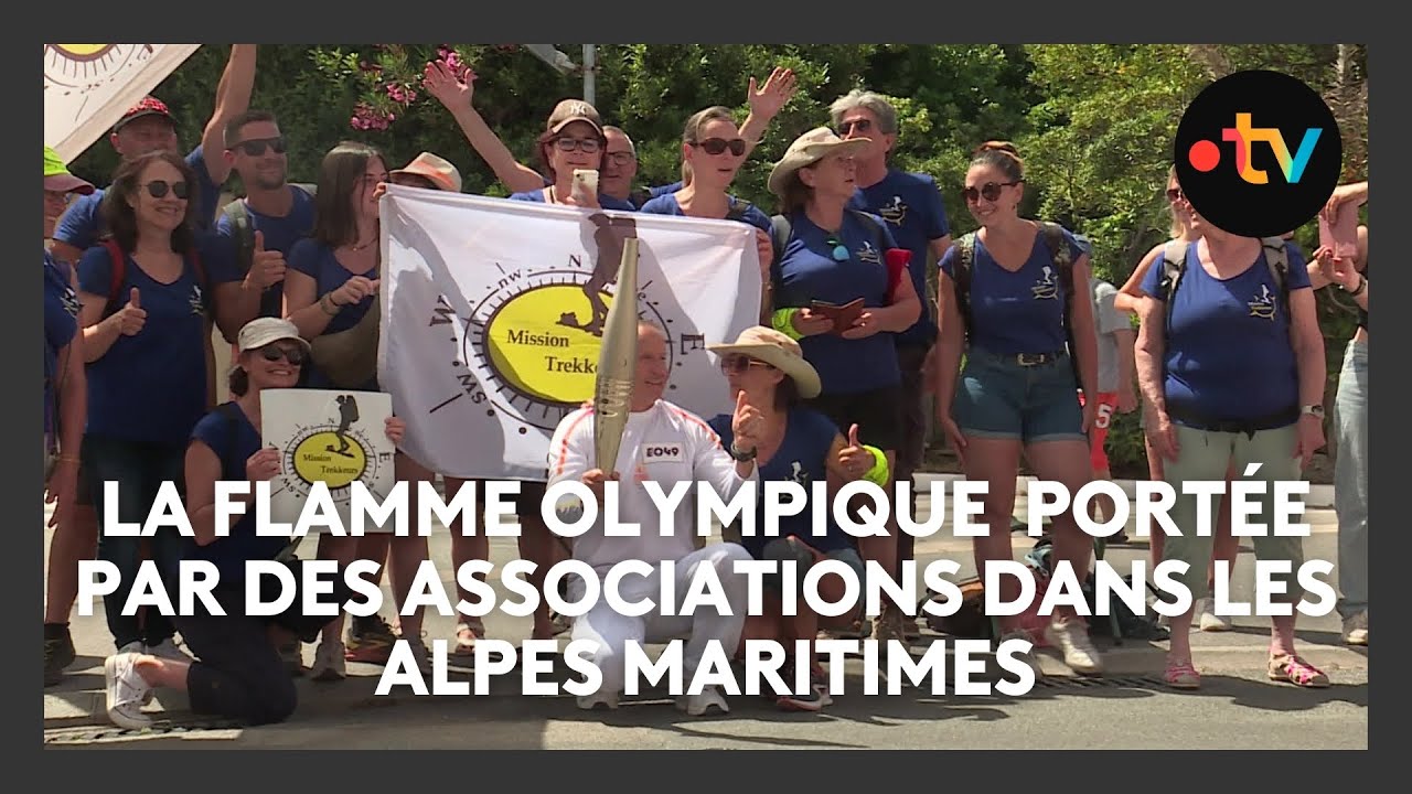 La flamme olympique portée par des responsables d'associations dans les Alpes-Maritimes