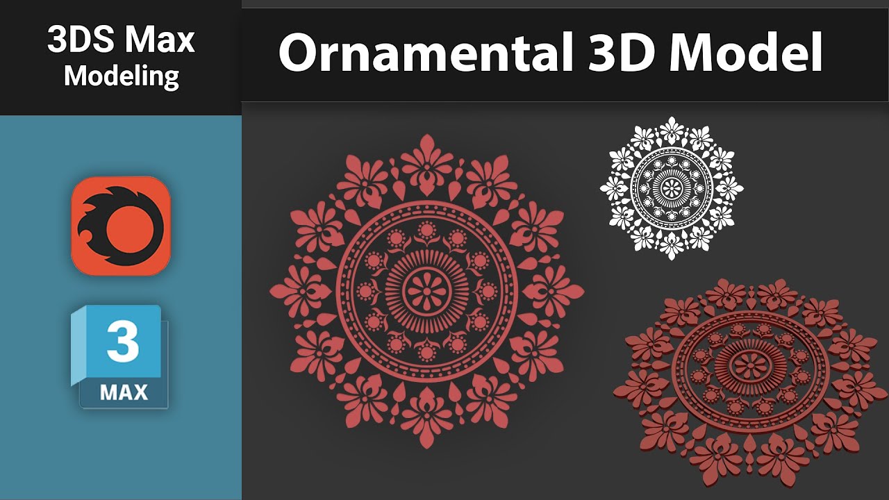 Creating Ornamental 3D Models with Displace Modifier in 3ds Max