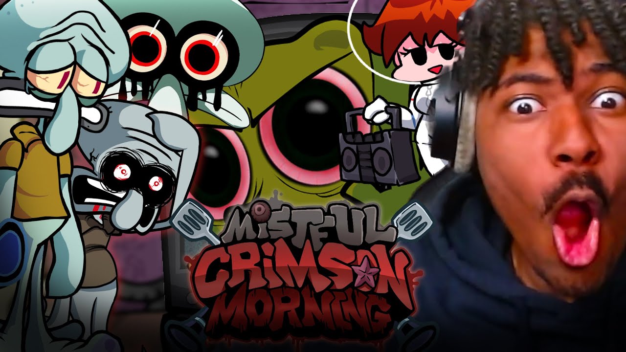 ПОЧЕМУ СКВИДВАРД ТАКОЙ ГРУСТНЫЙ!!! | Friday Night Funkin | Mistful Crimson Morning на всю неделю