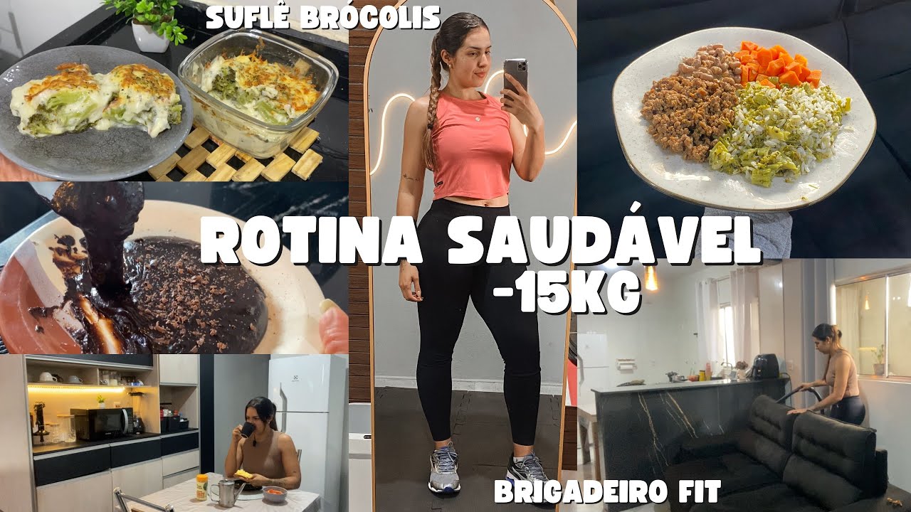 VLOG: suflê de Brócolis, brigadeiro fit, minha rotina com dieta equilibrada e treinos em casa!