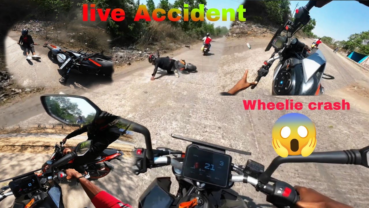 live Accident wheelie crash ||Duke 200|| Ayaan Rizwan Khan #automobile #motovlog #youtube #trending