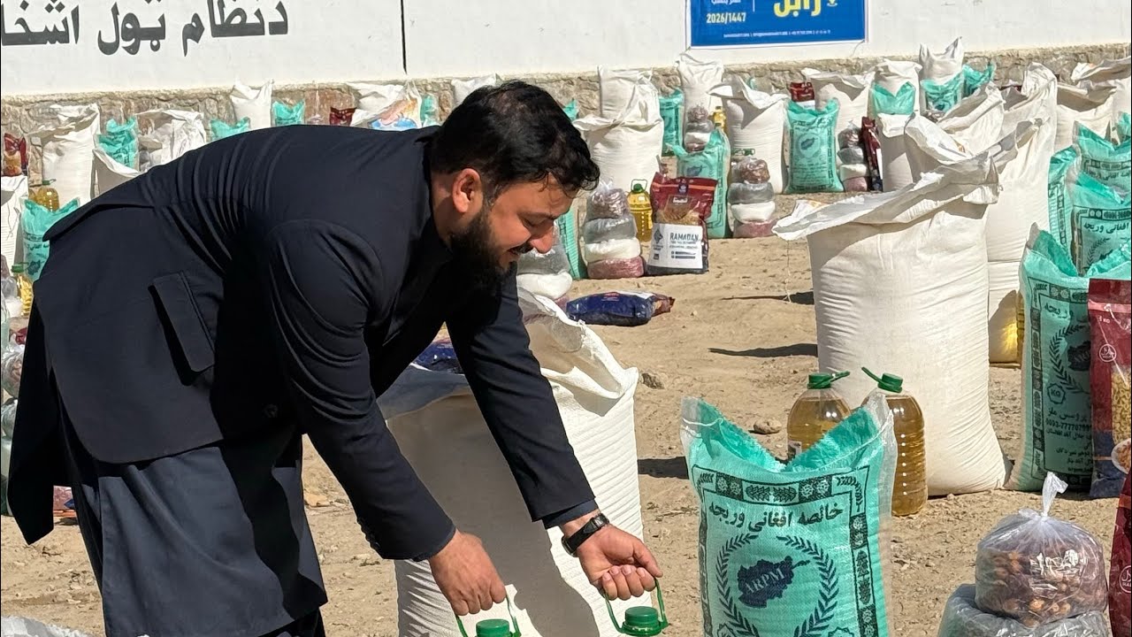 M Almas Mohmand is live! Qamar foundation food distribution in Zabul province at eight Ramadan