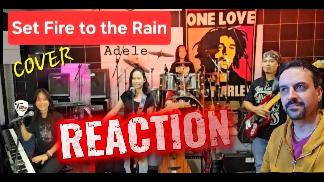 SET FIRE TO THE RAIN_(Adele) COVER By Father & Kids ‪@FRANZRhythm reaction