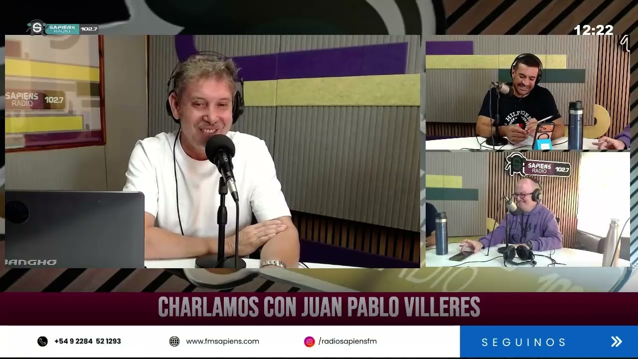Charlamos con JUAN PABLO VILLERES, periodista y también integrante de la radio en los comienzos.