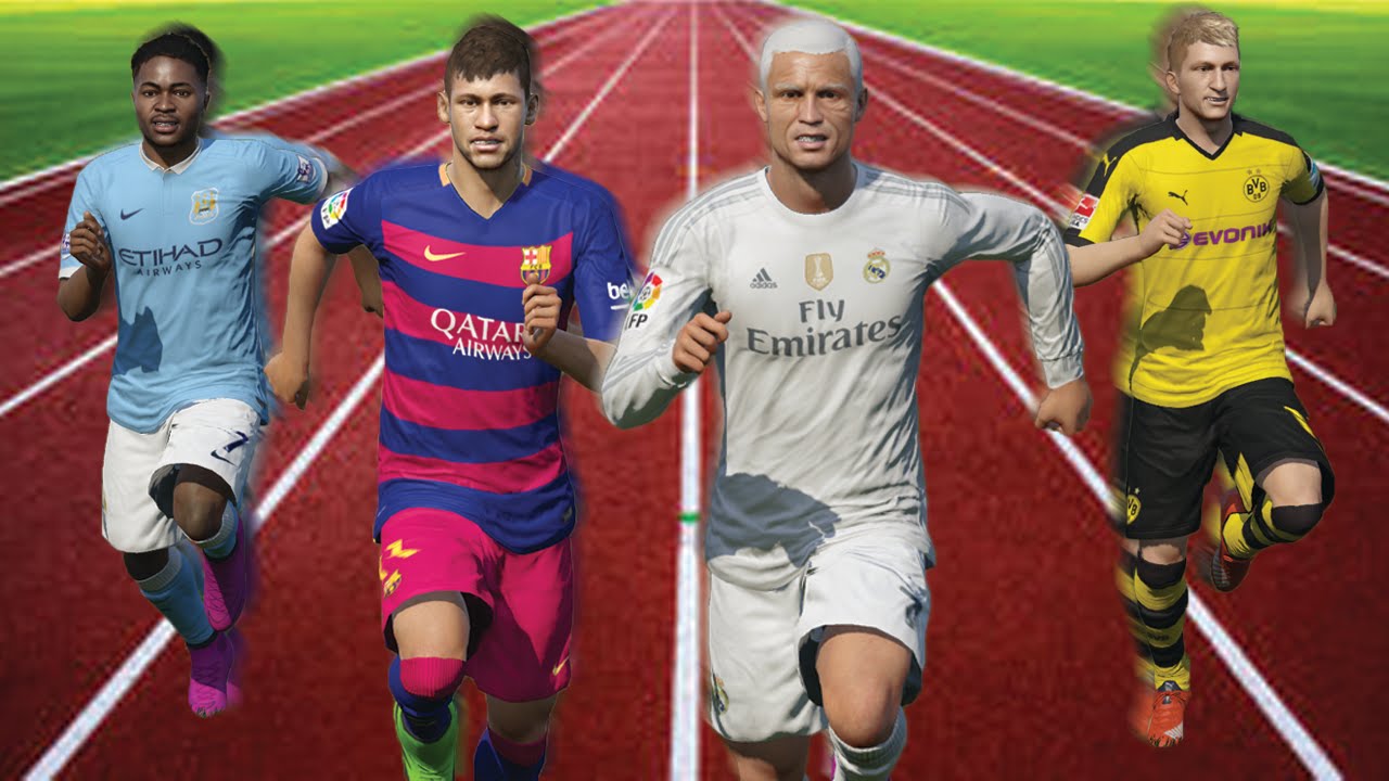 FIFA 16 Speed Test | Fastest Left Wingers (LW/LM/LF) in FIFA (without the ball)