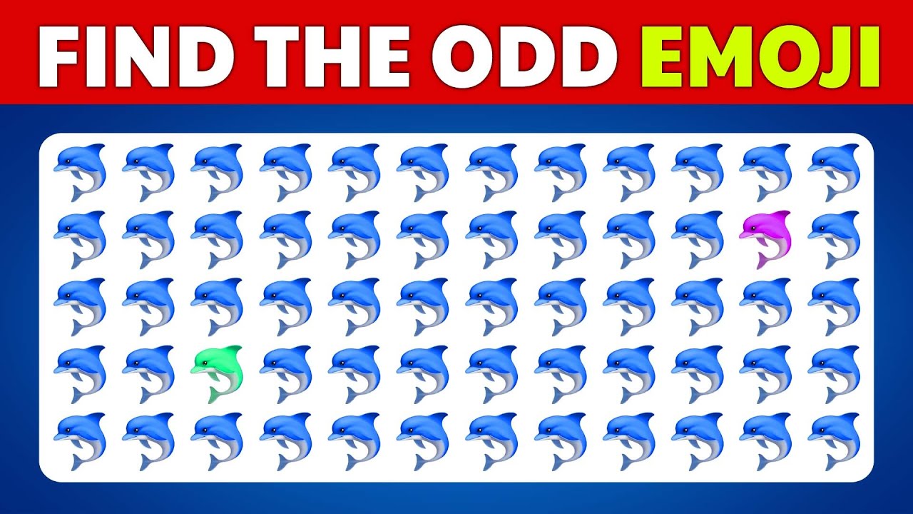 Find the ODD One Out 👀 Emoji Edition | 50 Rounds Emoji Eye Test Challenge
