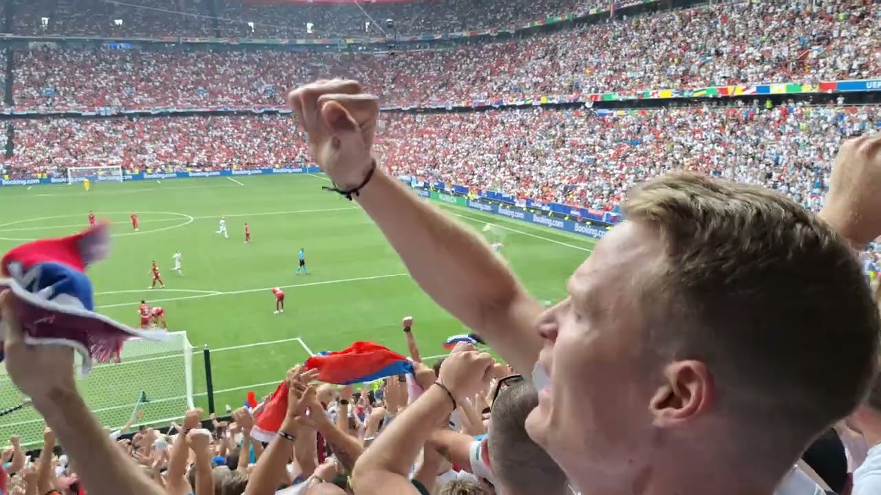 Slovenija 🇸🇮 : Srbija 🇷🇸 (1:1) EURO 2024 - GOL KARNIČNIK (view from the stands)
