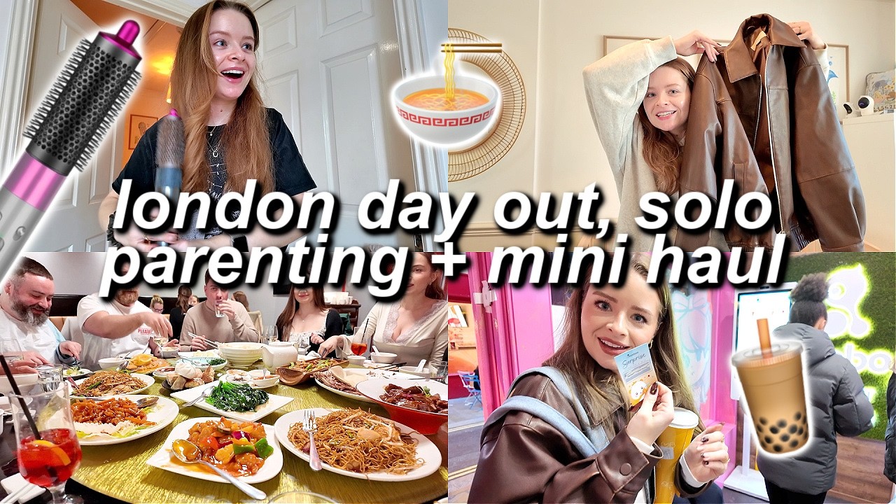 London Vlog- how I style my hair, good food, boba + a mini haul 🧋