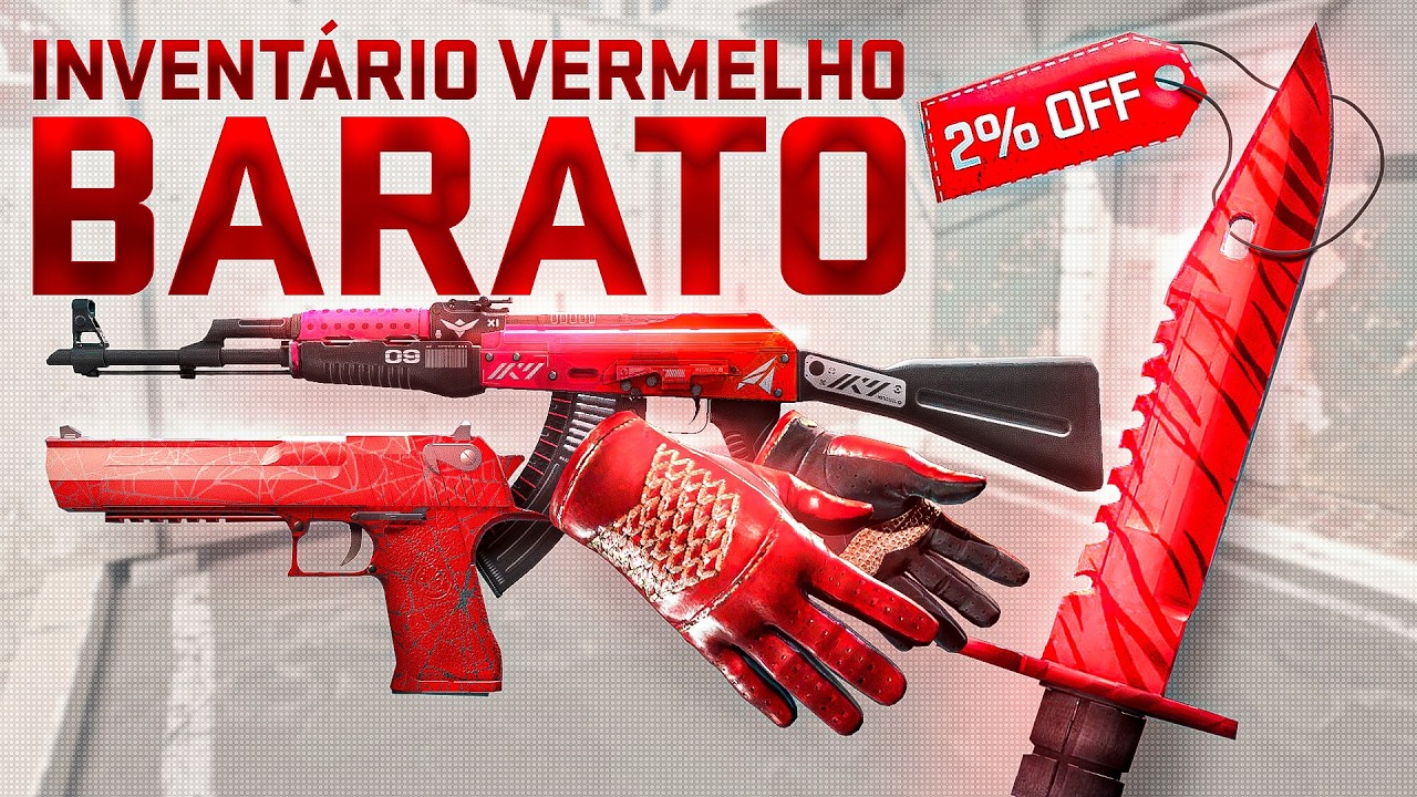 SURPREENDENTE!! O NOVO MELHOR INVENTÁRIO VERMELHO BARATO e COM FACA no CS2 em 2025 (custo-benefício)