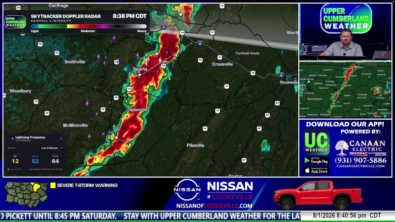 🚨 LIVE SEVERE WEATHER COVERAGE FROM UPPER CUMBERLAND WEATHER 🚨
