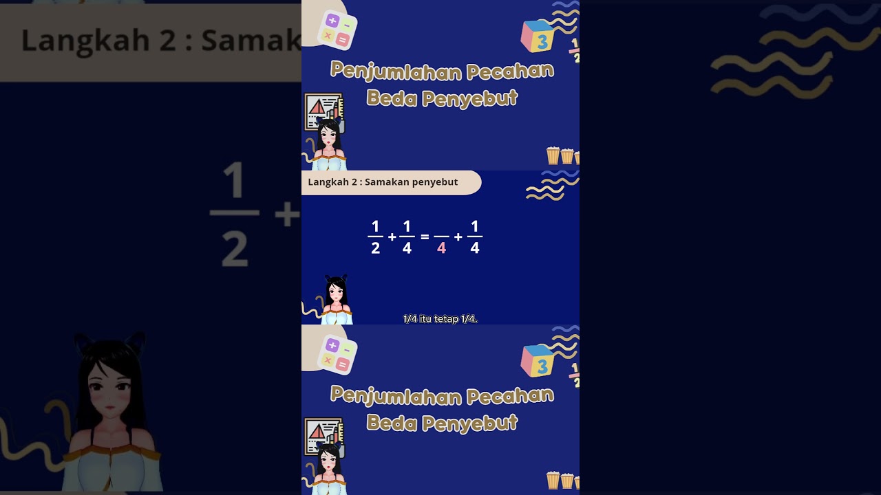 Cara Cepat Tambah Pecahan Beda Penyebut | Gampang Banget! 