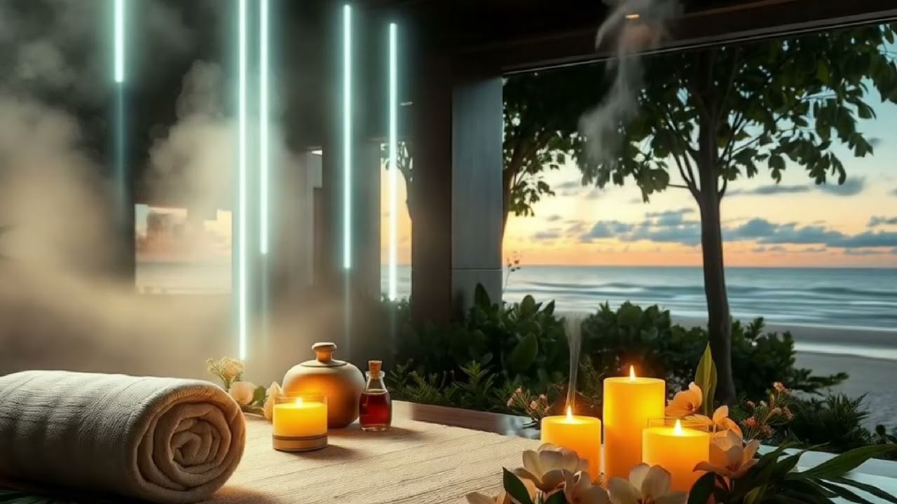 Serenity Beach Spa Experience – Slow Relaxing Music for Sleep & Calm