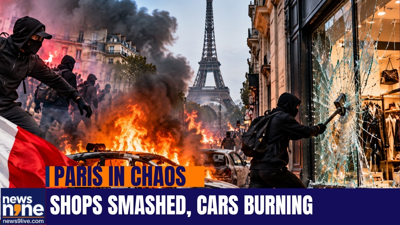 Paris Protests Turn Violent: Shops Smashed, Cars Burnt Amid Cost Of Living Anger