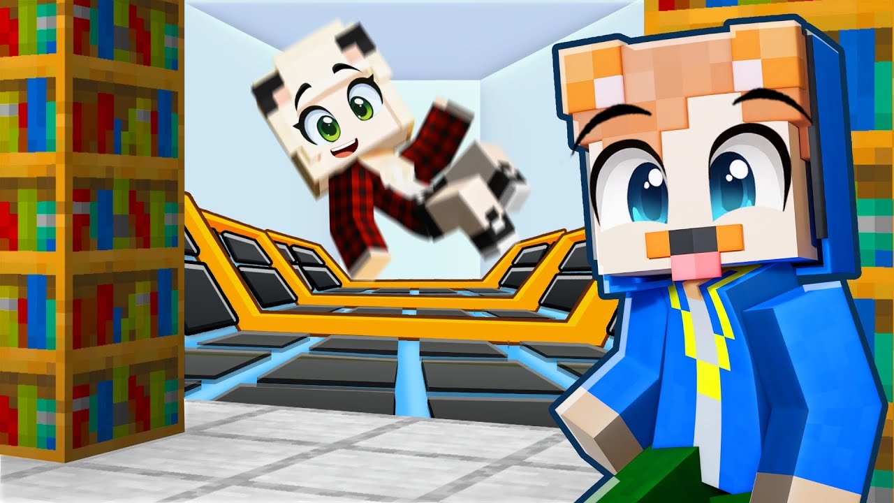 WIR BAUEN EINEN 100% GEHEIMEN TRAMPOLIN PARK IN DER SCHULE!🤭 | MINECRAFT