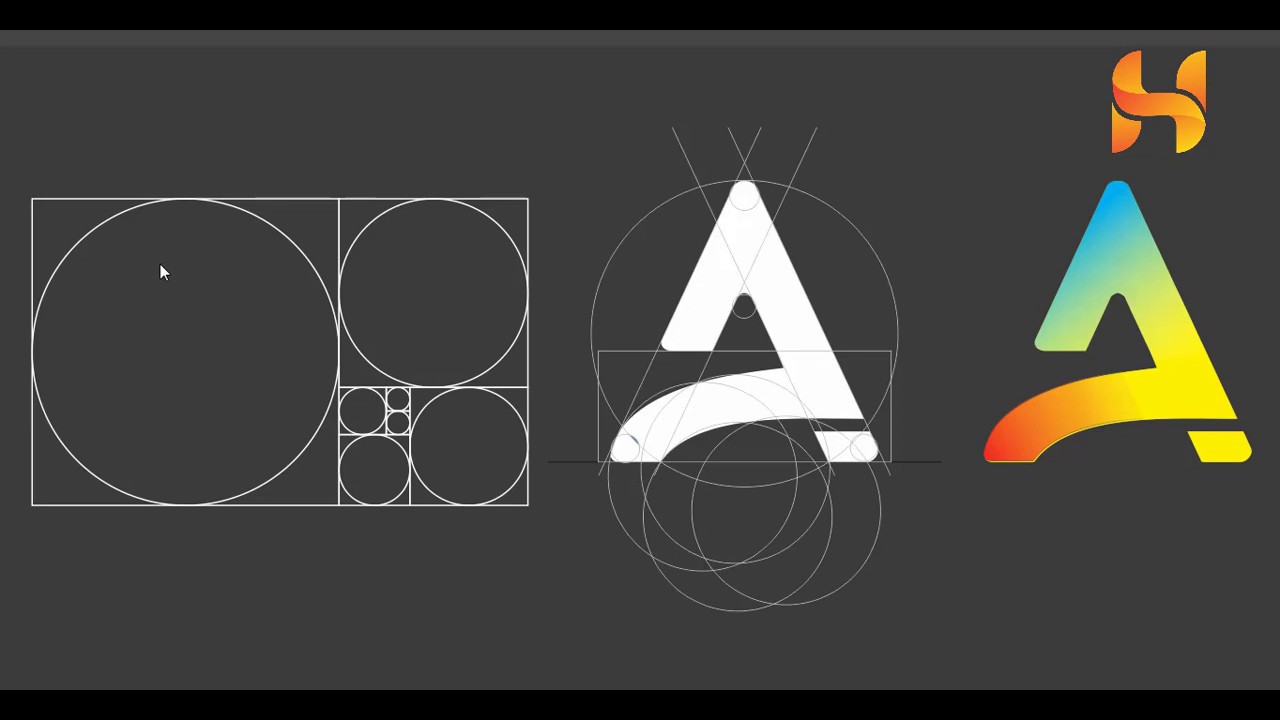 LOGO DESIGN | How to design a logo with golden Ratio #2  COREL DRAW Tutorial.