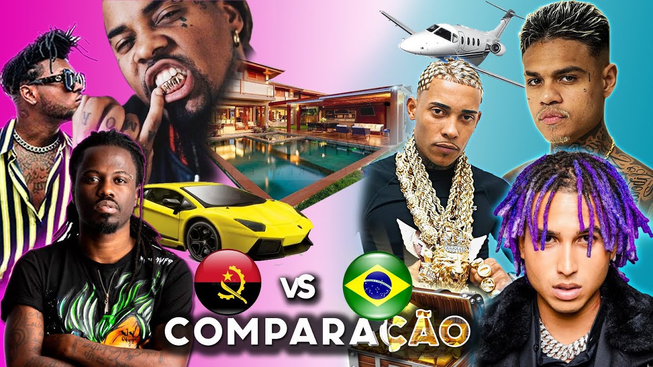 Comparação de Rappers, Trappers, funkeiros | ostentação | ANGOLA vs BRASIL