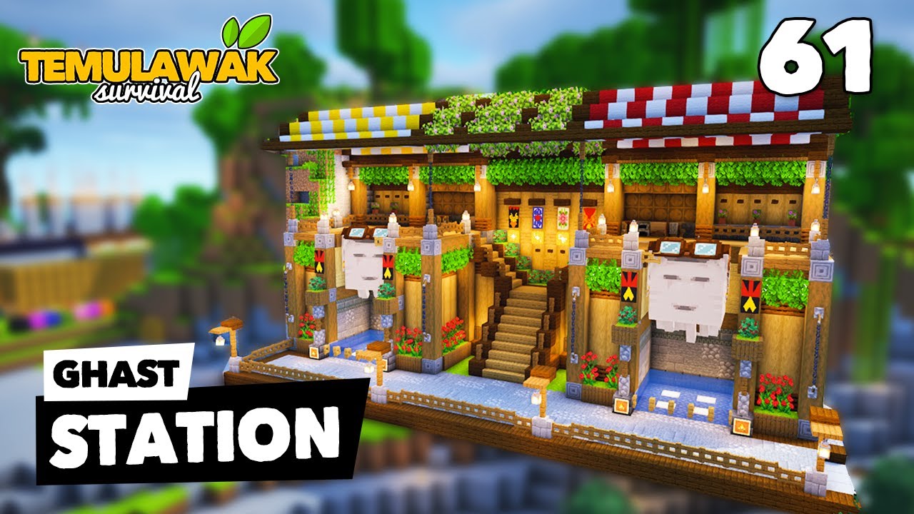 PARKIRAN HAPPY GHAST BUAT NGECAS - #minecraftsurvival Temulawak Survival 61