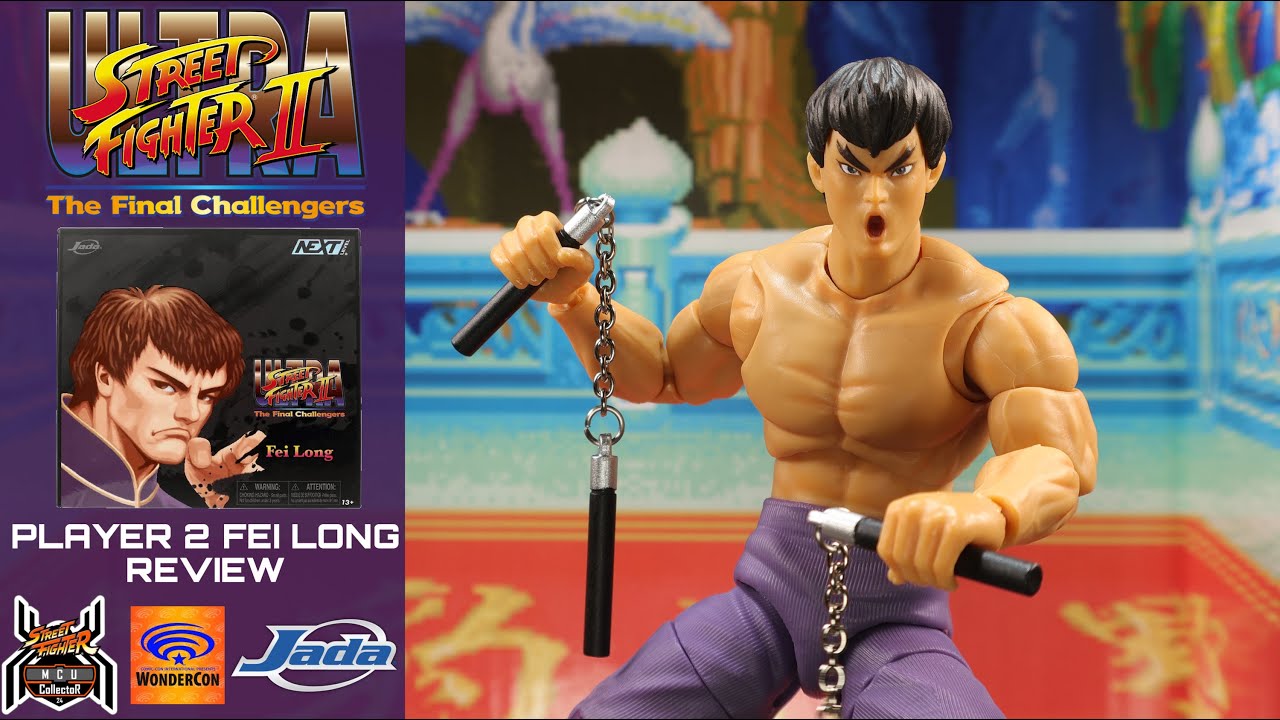 Jada Toys Ultra Street Fighter 2 FEI LONG Player 2 P2 WonderCon Next Level Exclusive Figure Review