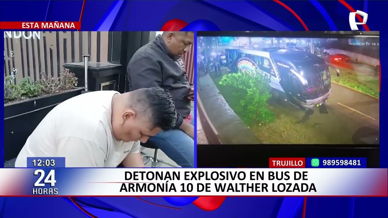 Atacan con explosivo bus de la orquesta "Armonía 10" en Trujillo