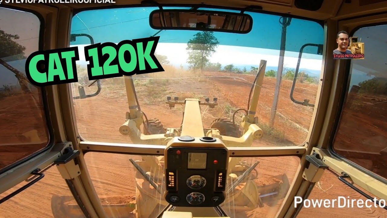 PEGADA BRUTA COM A 120K / Motoniveladora caterpillar grader niveleuse patrola operador 