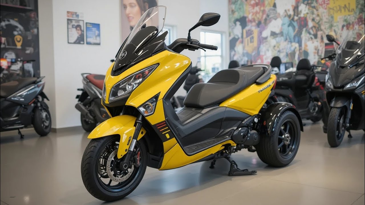 Yamaha TMAX Tech Tricycle — инновационный трёхколёсный макси-скутер будущего