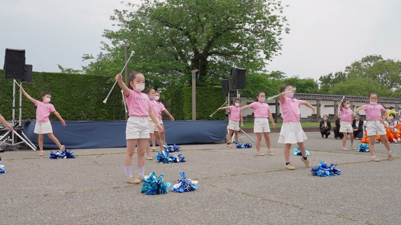 【4K60P】バトントワリング 　鞍月児童館　@ゆーりんピック 20220521 金沢城公園　三の丸広場